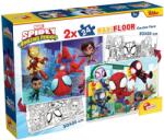 Lisciani Puzzle Maxi de podea 2 in 1, Lisciani, Marvel Spidey and his Amazing Friends, 2 x 24 piese (N01099788_001w) Puzzle
