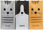 Balvi Set de pungi pentru reciclare 3 buc. 3x20 l din plastic Meow - Balvi Cos de gunoi