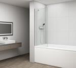 POLYSAN Polysan, FISA fürdőképernyő 800x1500mm, króm, átlátszó üveg, FS1082-C (FS1082-C)