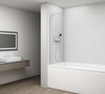 POLYSAN Polysan, FISA kádparaván 800x1500mm, mm, fehér szőnyeg, átlátszó üveg, FS1082-W (FS1082-W)