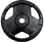 AktivSport Gumírozott súlyzótárcsa 51 mm 20 KG fekete Súlytárcsa