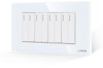 Luxion Intrerupator Mecanic 8 Posturi LUXION cu Rama din Sticla, Standard Italian, 4M