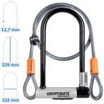 Kryptonite Kryptolok STD kulcsos U-lakat + hurokkábel (167848)