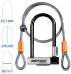 Kryptonite Kryptolok Mini-7 kerékpár U lakat + hurokkábel (180336)