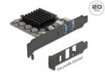 Delock PCI Express 1 x USB Type C 20 Gbps + 2 x USB-A 10 Gbps - LPFF, Delock 90891 (90891)