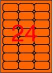 APLI Etikett, 64x33, 9 mm, színes, kerekített sarkú, APLI, neon narancs, 480 etikett/csomag (02871) - tonerpiac