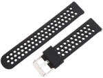  Műanyag okosóra szíj, gyorskioldós, fekete színű, normál hossz, 18 mm (9352-2)