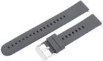  Műanyag okosóra szíj, gyorskioldós, sötét szürke színű, normál hossz, 18 mm (9363-8)