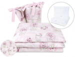  Baby Shop 5 részes babaágynemű - rózsaszín virágos nyuszi