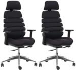 Mercury 2 db-os Ergonomikus irodai szék SPINE fekete fejtámlával (2 db) WJ33-2 HB, černá