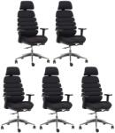 Mercury 5 db-os irodai szék SPINE fekete fejtámlával (5 db) WJ33-2 HB, černá