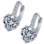 HARAHU Silver Heart Fülbevaló-Kristály KP25921