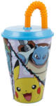 Stor Pokémon szívószálas pohár, műanyag 430 ml (08030)