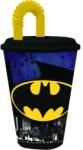  Batman Bat Signal szívószálas pohár, műanyag 430 ml (STF85540) - sandori