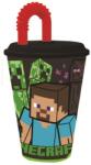  Minecraft Creeper szívószálas pohár, műanyag 430 ml (STF40430) - sandori