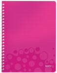 Leitz Caiet de birou LEITZ Wow, PP, A4, roz metalizat - dictando (L-46370023)