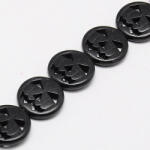  Fekete Szintetikus Türkiz Halloween Tök Gyöngy Gyöngyfüzér 15x3, 5mm