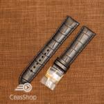  Curea piele vitel neagra model aligator L 21mm - 43618