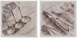 Bizzotto Set 2 tablouri canvas 40x1, 8x40h (0241251)
