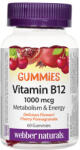 Webber Naturals Vitamin B 12 1000 mcg (Cyanocobalamin) / 60 Gummies