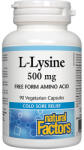 Natural Factors L-Lysine 500mg. / 90 Vcaps