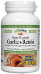 Natural Factors Super Strength Garlic + Reishi / 120 Vcaps