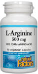 Natural Factors L-Arginine 500mg. / 90 Vcaps