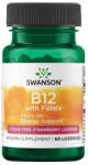 Swanson Vitamin B12 with Folate - Sugar-Free Strawberry 1690 mcg / 60 Lozenges