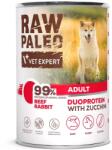 VetExpert Hrana cu iepure si vita RAW PALEO Beef Rabbit Adult 400g pentru caini adulti