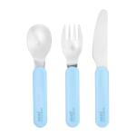 Ambition Junior Eddie evőeszköz készlet 3 részes kék macis (43116)