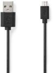 Nedis CCGL60501BK10 USB kábel USB 2.0 1 M USB A Micro-USB B Fekete (CCGL60501BK10)