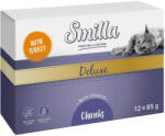 Smilla 24x85g Smilla Deluxe falatok szószban pulyka & spenót nedves macskatáp