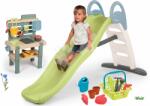 Smoby Set tobogan cu dublu val și bucătărie pentru grădinar Toboggan Life Smoby lungimea suprafeței de alunecare 200 cm cu apă și coș cu stropitoare (SM820405-18)
