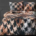  Exkluzív 220x200 Zoja 01 Pepit barna-fekete ágynemű természetes anyagból TENCEL szálas a selymes tapintásért Eurofirana