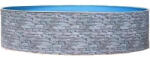 Mountfield Azuro round Stone fémpalástos medence, szűrő nélkül, kő minta, D360 x 120 cm, szürke
