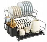 Ruhhy Edényszárító Kétszintes Nagy Evőeszköz Csepegtető Tányérok Tálcával (00019163)
