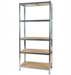 Malatec Tároló polc, fém, 5 oszlop, 175 kg, 90x40x180 cm, Malatec