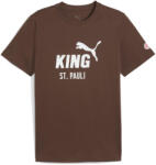 PUMA Férfi Futball Rövid Ujjú Póló Logó Az Ujján King Barna PUMA barna|fehér