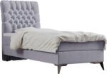 TEMPO KONDELA Boxspring ágy, egyszemélyes, szürke, 90x200, balos, BARY