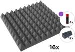 Mega Acoustic PA-PMP-7 50x50x7 Room SET Gri închis Panou absorbant din spumă (PA-PMP7-DG-5050-ROOM-SET)