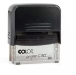 Colop Bélyegző C50 Printer Colop átlátszó fekete ház/fekete párna (15314105) - mystock