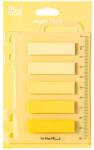 Deli Index autoadeziv plastic 44x12 mm, 5 culori + rigla, galben, DELI NUSIGN (DLENS356-YL)