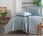 CLASY® Home Set 3 piese cuvertura 240x260cm +2 fete perna 50x70cm, bumbac 100%, Pedra v4 Turcoaz