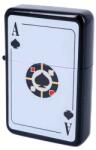 Angelo Benzines öngyújtó fekete színű, ász kártyalappal- 245420-10 (A-245420-10)