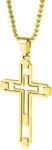 HARAHU Colier EM-34150 Cross - Auriu KP34150