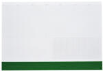 Realsystem Asztali könyöklő fehér lapokkal zöld műbőrcsíkkal 570 x 390 mm Realsystem 2026/2027 (52014)