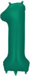  1'' számú fóliás léggömb, 86 cm, üvegzöld (FB1S-1-012B)