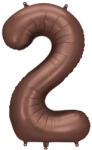  2'' számú fólia lufi, 86 cm, mokka (FB1S-2-494)