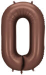  0'' számú fólia lufi, 86 cm, mokka (FB1S-0-494)
