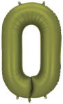  Fóliás léggömb "0", 86 cm, olíva (FB1S-0-097)